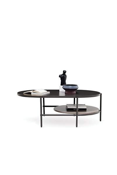 Enza Home Berta Elips Orta Sehpa - Siyah