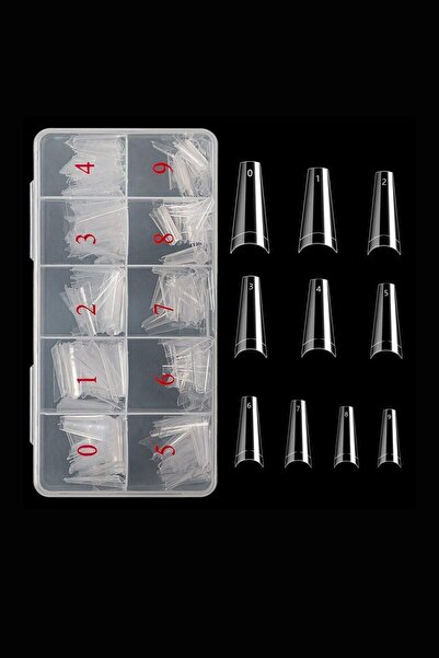 FREELADY Protez Tırnak 500'lü Tips Şeffaf Yarım Ay - T134