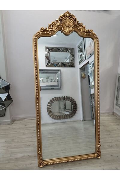 AYNA DENİZİ Princess Gold Model Altın Renk Dekoratif Ayaklı Boy Aynası