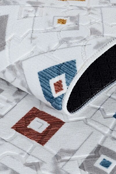 Adalıpanda Halı Emboss Kabartmalı Kaymaz Tabanlı , Yıkanabilir Ve Leke Tutmaz...