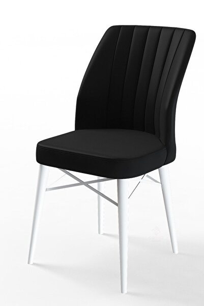 Canisa Concept Flex Serisi Siyah Renk Gürgen Ayaklı Sandalye