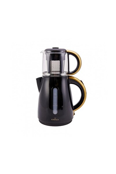 Karaca Çift Rezistanslı Çay Makinesi-Kettle 1501 Blackgold 2108