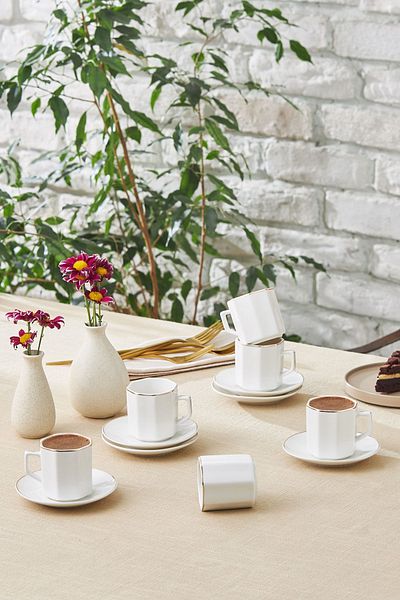 Karaca Set cești de cafea Queen pentru 6 persoane 80 ml