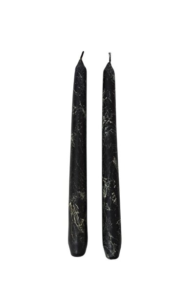 Karaca Home Marble 2'li Siyah Şamdan Mum