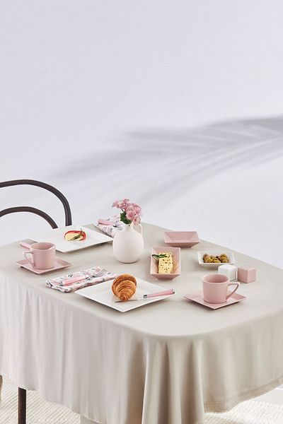 Karaca Forever Bone Trend - 32 Piece Pink Porcelain Breakfast Set