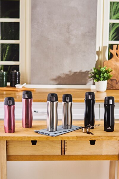 Karaca Jupiter Stainless Steel Thermos with Safety Lock and Leak Proof Lid 500 ml Inox