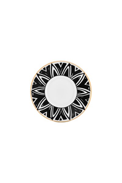 Karaca Flower Porselen Çay Tabağı 12 cm Siyah