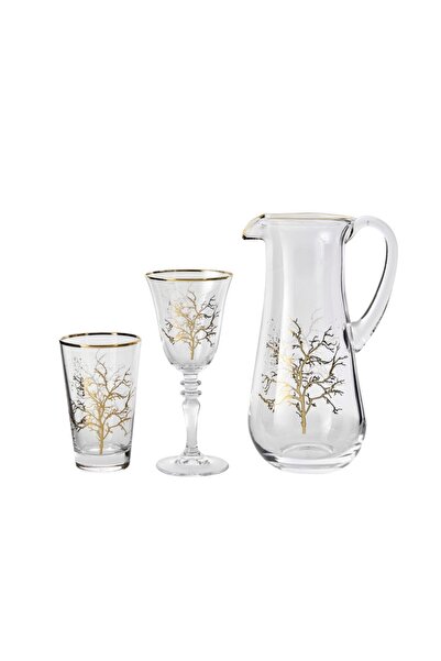 Karaca طقم أكواب ذهبي للخريف مكون من 25 قطعة