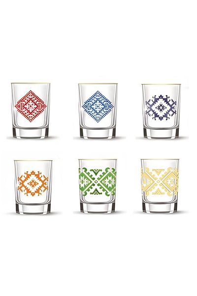 Karaca Plenty 6-Piece Coffee Side Glass Gold 110 ml