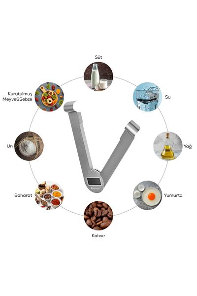 Karaca Gastro Scale 1001 Ekranlı Inox Mutfak Tartısı 5 kg Kapasite