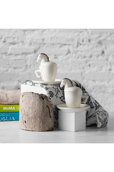 Karaca Std Horse - Classic Coffee Cup Set for 2