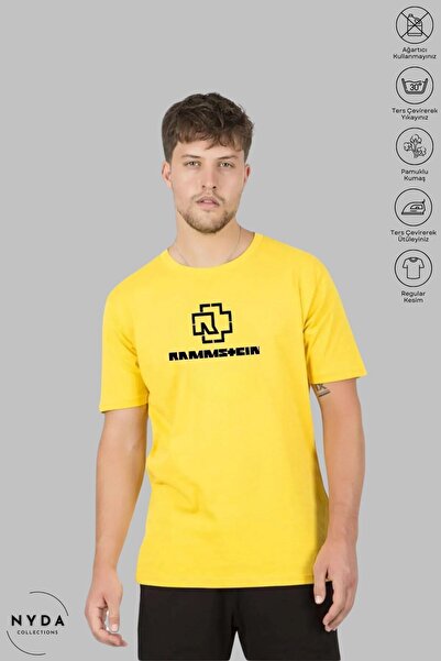 Nyda Collections Unisex Oversize kroj okrugla kragna Pamuk Rammstein Štampano...