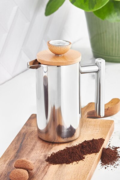 Karaca Mirror Wood French Press 350 Ml