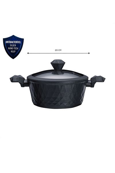 Karaca Biodiamant Antibakteriální držadlo Indukční základna 20 cm 2,3 l hrnec