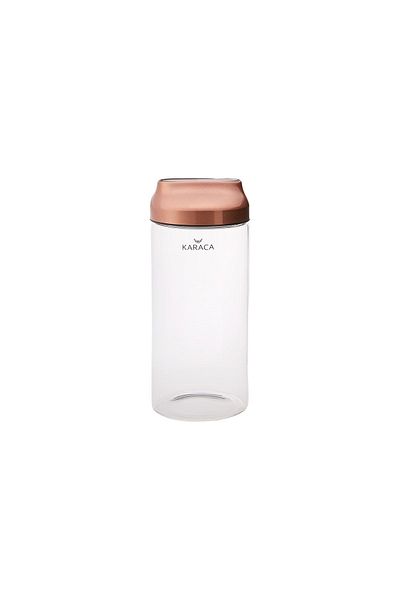 Karaca Dımple Cooper Vacuum Glass Jar Storage Container L