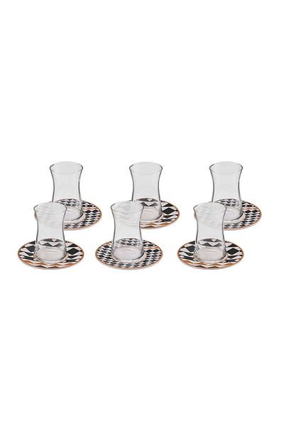 Karaca Enzo 6-Person 12-Piece Tea Set - 165 ml New Model 998259