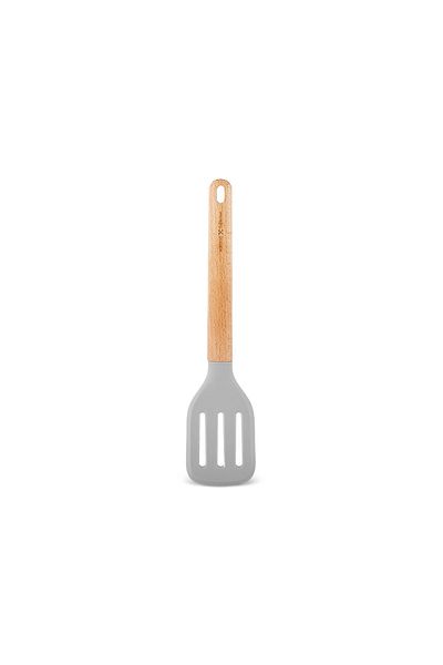 Karaca Refika - 34.3 cm Silicone Corrugated Wooden Handle Spatula