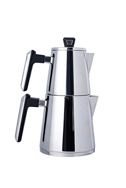 Karaca Space Powersteel Pro 316+ Steel Midi Teapot Set with Induction Base