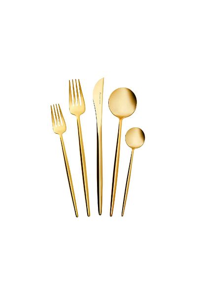 Karaca Jupiter Shiny Gold – 60-teiliges Besteckset für 12 Personen mit Box