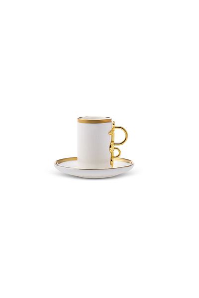 Karaca Şahmeran White Coffee Cup for 2 Persons 100 Ml