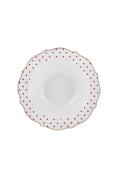 Karaca New Romantic Puantiyeli Bol Kase 25 cm Kırmızı