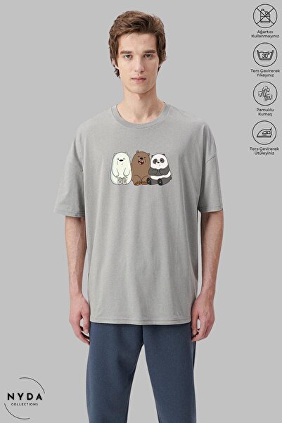 Nyda Collections Unisex majica sa okruglim izrezom i printom We Bare Bears, p...