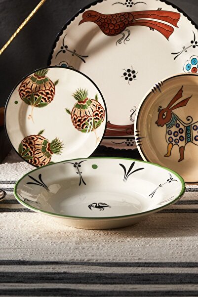 Karaca Paye Seljuk Serie Vogel Porzellanteller 23 cm