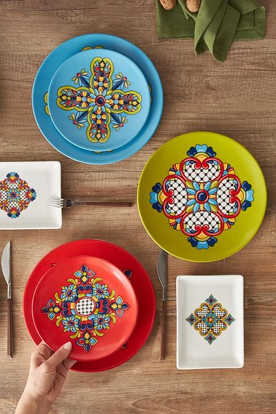 Karaca Novara Porcelain 18 Piece Breakfast Serving Set for 6 Persons