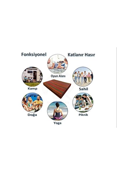 CRAFT HOME Kamp, Piknik,plaj Hasır Kırmızı