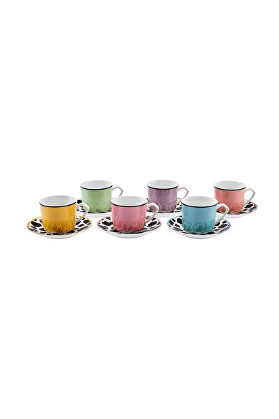 Karaca Esmeralda Std 6-Person Coffee Cup Set - 80 ml Classic