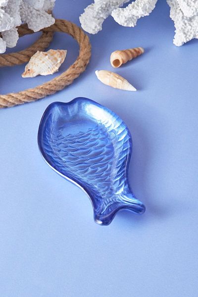 Karaca Aqua Marine Fish Blue Snack Bowl 16 cm