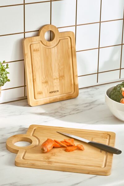 Karaca Alis Bamboo 2-Piece Pro Cutting Board 28/33 cm
