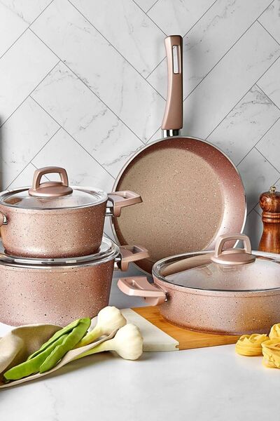 Karaca Biogranit Rose New 7 Parça Tencere Seti