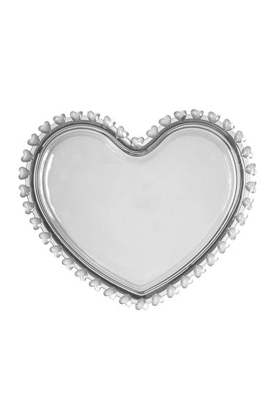 Karaca Glory Anthracite Heart Serving Plate 18 cm