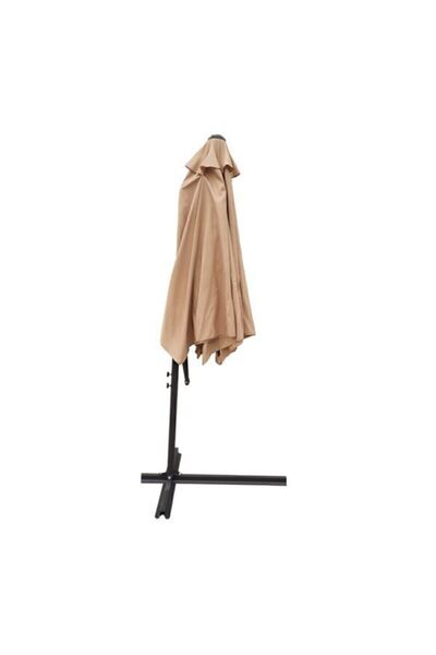 Opp Garden Yandan Kollu Şemsiye Kahverengi