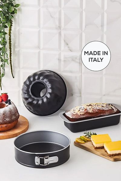 Karaca Multichef Mito Silver 3 Piece Carbon Steel Cake Mold Set