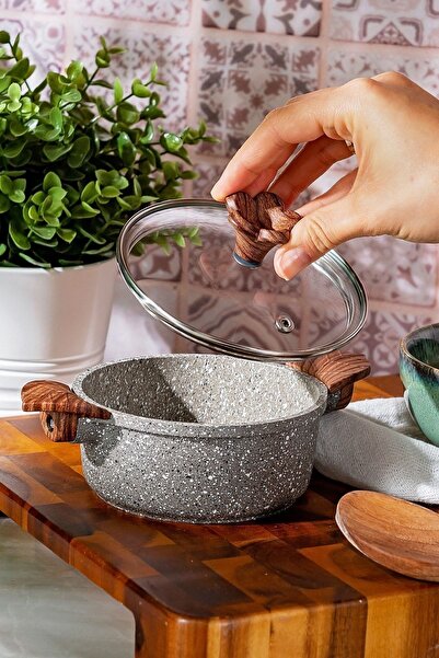 Karaca Dark Silver Biogranit Mini Tencere 12 Cm