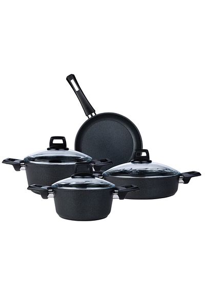 Karaca Bio Diamond Power Antibacterial Handle 7 Piece Pot Set