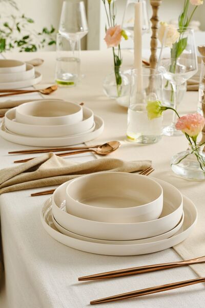 Karaca Earth Collection Finesse 24 Parça 6 Kişilik Yemek Takımı Bej