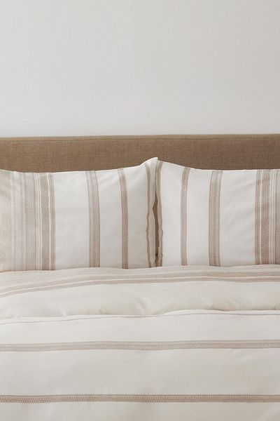 Karaca Home Σετ Παπλωματοθήκη Διπλό Vetro Beige 100% Βαμβάκι