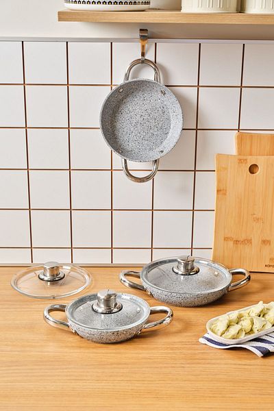 Karaca Biogranit Nare - 6 Piece Blue Sahan Set