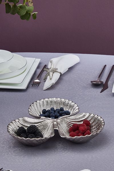 Karaca Home Gale 3-Piece Snack Bowl Silver