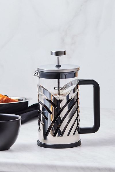 Karaca 600 ml Wave Borosilicate Glass French Press