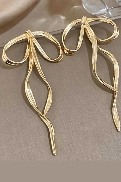 Diloshtrend Design 2 Adet Fiyonk Küpe ( 5 CM)