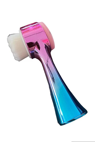 CAŞ DEKORASYON Karışık Renk Çift Taraflı Yüz Cilt Fırçası Silikon Siyah Nokta...