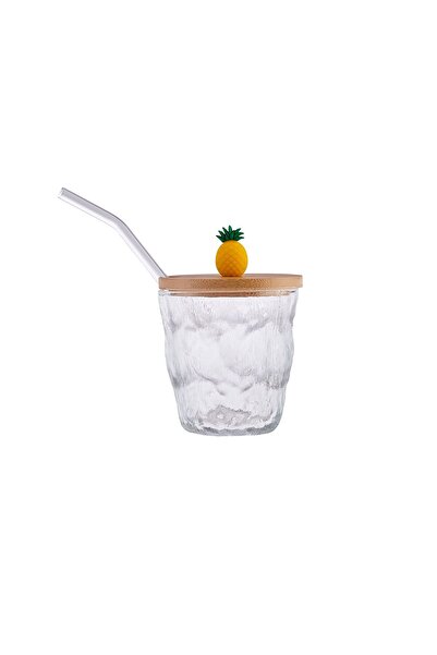 Karaca Glacier Set of 2 Glass Glasses with Straws