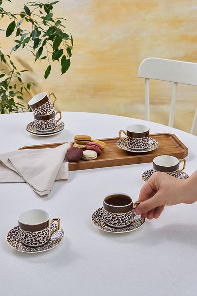 Karaca Leopard 6 Person Coffee Cup 100 ml