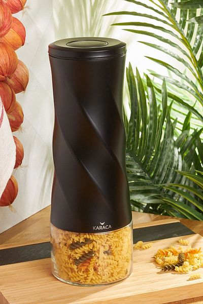 Karaca Tottori Black Vacuum Glass Jar Storage Container - Xl