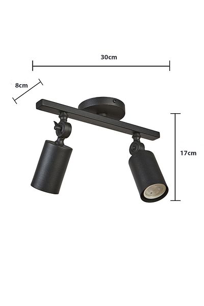 Bozyaka Aydınlatma Artur 2-Piece Decorative Matte Black Moving Wall Sconce (DAYLIGHT LED BULBS ARE INCLUDED!!!)