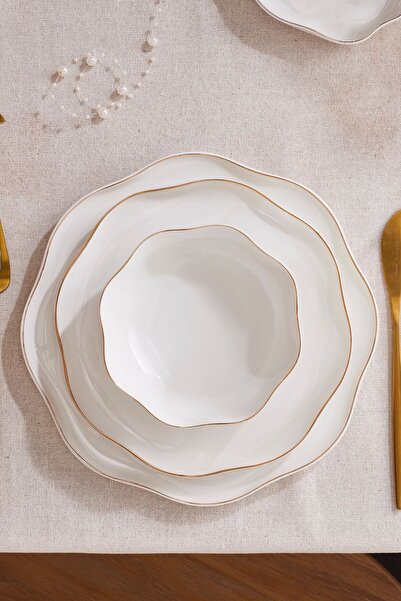 Karaca Stream Bone Mia 20 Parça 6 Kişilik Yemek Takımı Gold